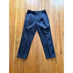 Wrangler Mens 70's Vintage 34x30 Black Pleated Relaxed Fit Casual Dress Pants
